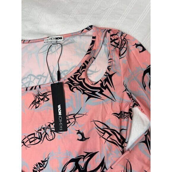 Asymmetrical Neck Cut Out Shoulder Bodysuit Size Small RefN17 - Picture 8 of 8